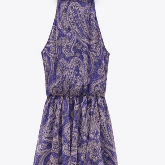 ZARA short mauve jumpsuit with print sz Large - Picture 4 of 15